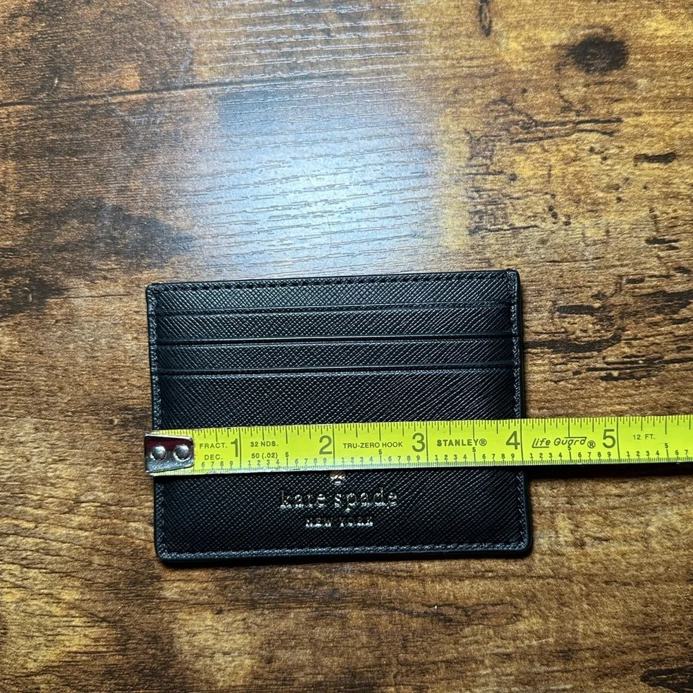 Kate Spade Black Card Holder With Gold Accents